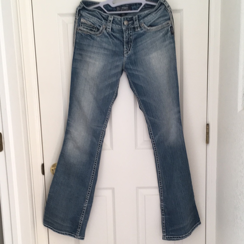Silver Sukiyaki Flap Baby Boot Jeans, size W28/L34